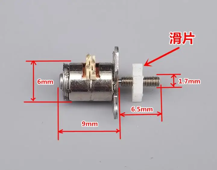 

200pcs 6MM 2-phase 4-wire micro screw with slider stepper motor small stepper motor slide slide table