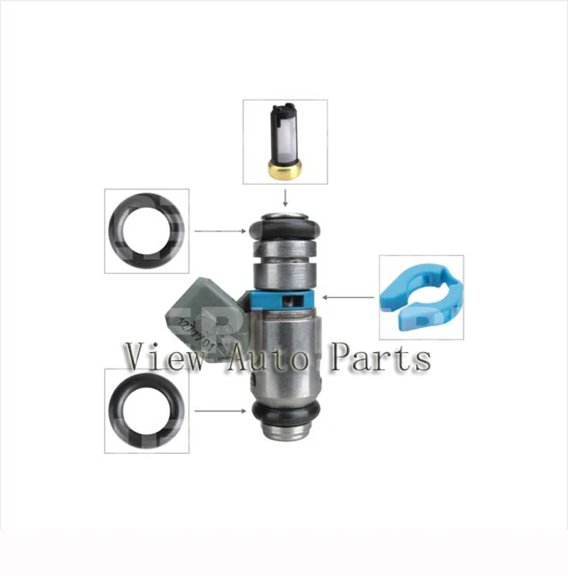 

Free Shipping 100 sets Fuel Injector Repair Kits For OEM IWP065 Fiat palio 1.0 1.3 1.5 Micro Filter plastic washer VD-RK-0035