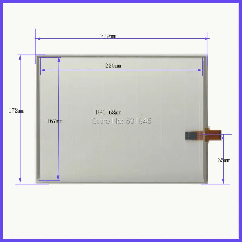 

ZhiYuSun 10.4 Inch Touch Screen 229mm*172mm 4 wire resistive USB touch panel 229*172 Free Shipping on conputer and display