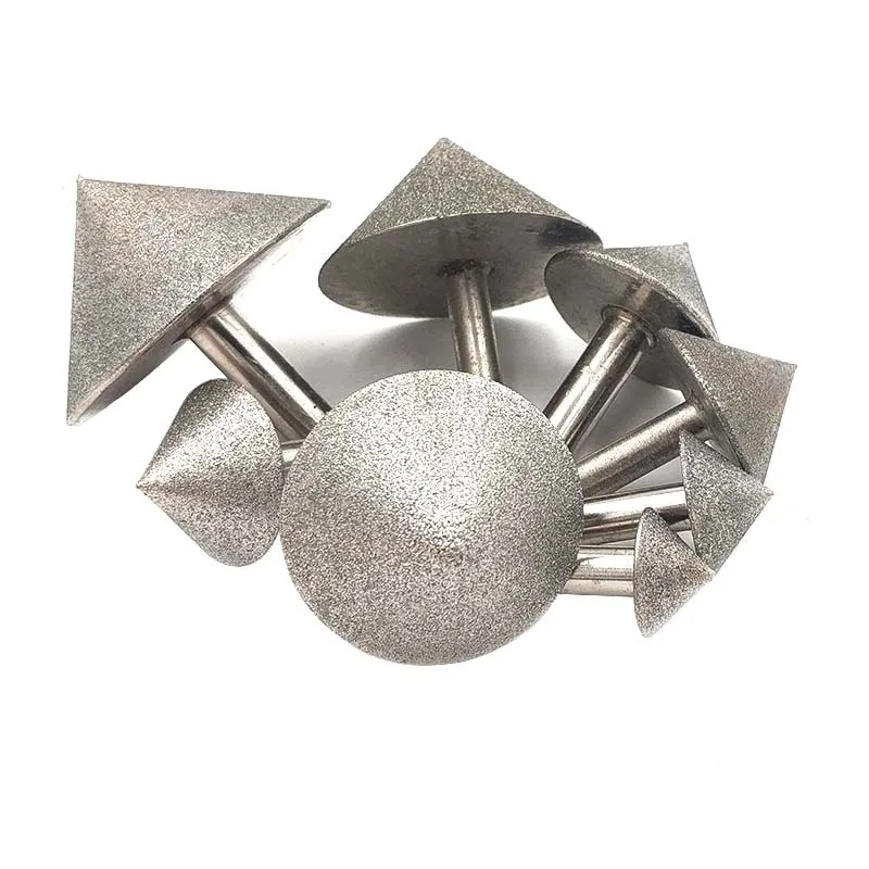 1 Chiếc Mạ Kim Cương Hình Nón Chamfer Đầu Mài 90 Dregree Cho Đá Thạch Kính Khoan Chamfer Dụng Cụ Xay 20-60Mm