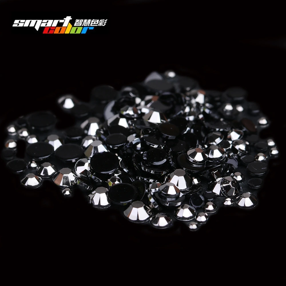 

Newest Fashion Many Sizes Hematite AB Color Acrylic Rhinestones Shoes Clothing Decorations Sparkling Nail Art Decorations