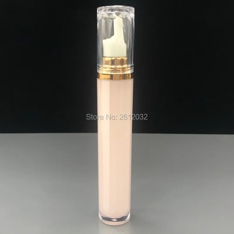 50pcs 15ML Empty Acrylic Pink Lotion bottle Emulsion Essence Press Pump Tube High grade Cosmetic Packaging