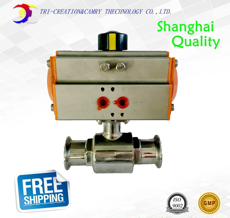 

Санитарный шаровой кран 1 1/2 дюйма DN32, клапан из нержавеющей стали 316 для быстрой установки, прямойходовой клапан двойного действия