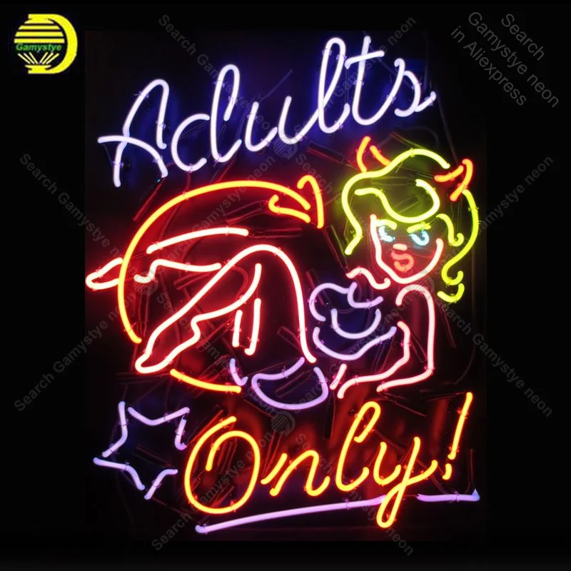 

Adults only with Girls Neon Sign Bulb Handcrafted Iconic Sign light Neon Art Lamps Sign store display advertise enseigne lumine