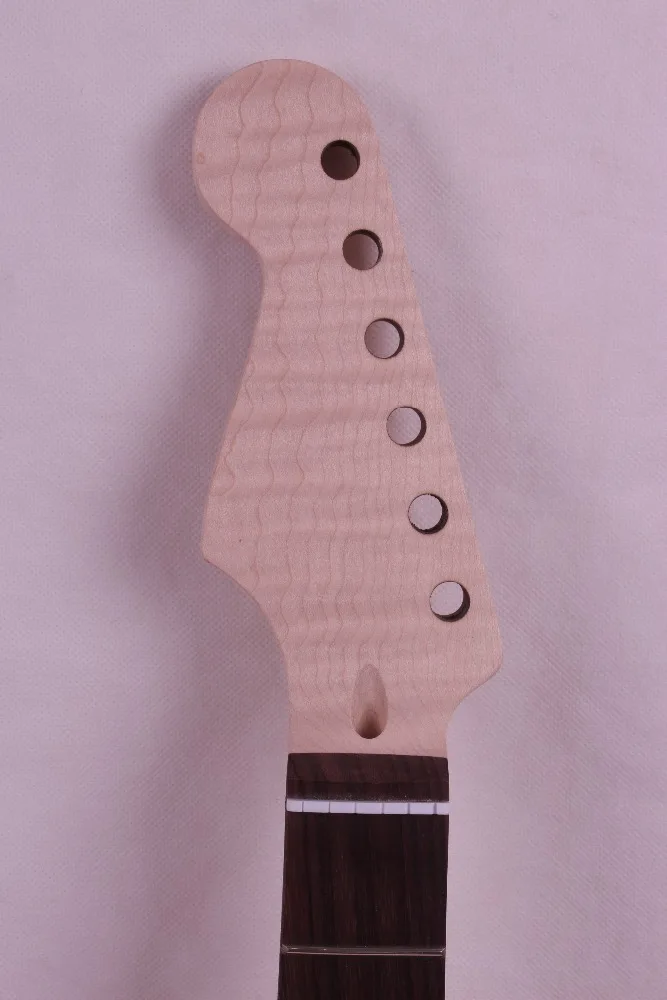 1 pcs left  New high quality Unfinished electric guitar neck   flame Maple  made rosewood    fingerboard