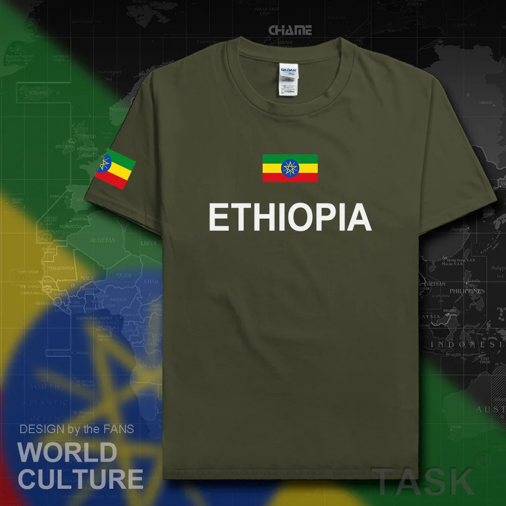 Ethiopia Ethiopian mens t shirts fashion 2017 jerseys nation team 100% cotton t-shirt clothing tee country sporting sporting ETH