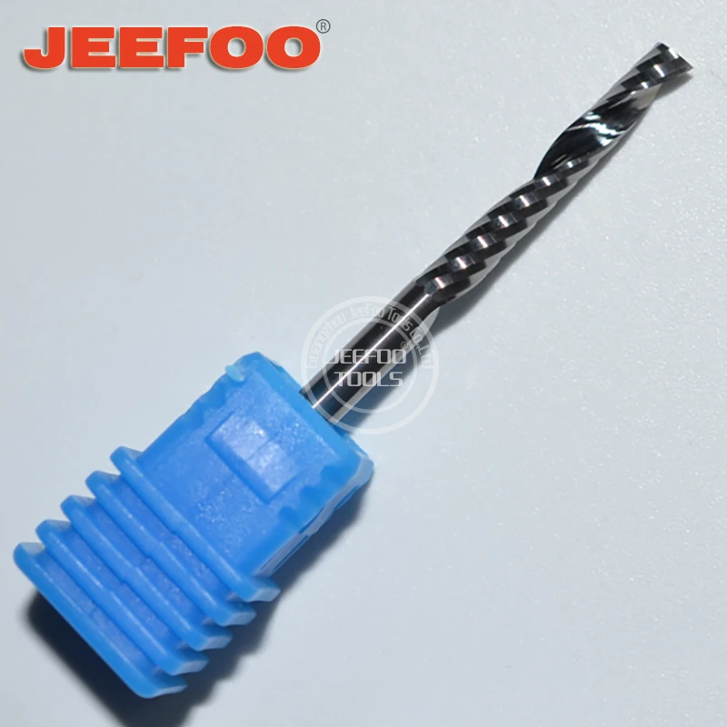3.175*22 Solid Carbide Single Flute Sprial Bitwith Germany K55/CNC Router Bits With Nice Effect Cutting A Series