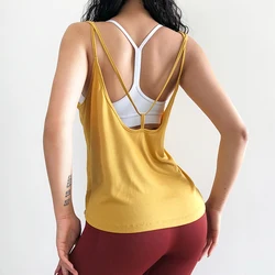 Kobiety Crop koszulka bez rękawów miękkie koszule podkoszulki kamizelka szybkie suche topy sportowe joga krótka kamizelka ubrania do ćwiczeń Activewear