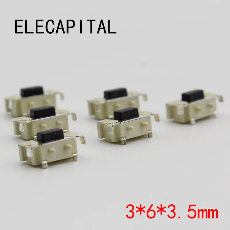 Free shipping 50PCS SMT 3X6X3.5MM Tactile Tact Push Button Micro Switch Momentary