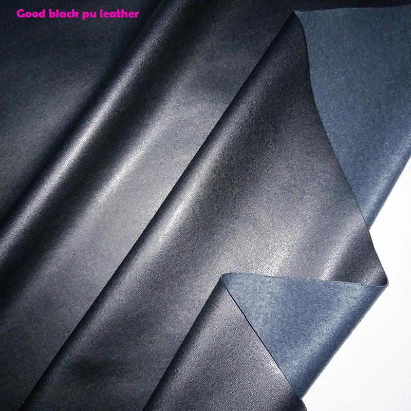 Good 69*50cm Black Garment Faux Leather Fabric PU Leather PU Synthetic Leather Fabric Sewing Material Diy Pants Clothing Jacket