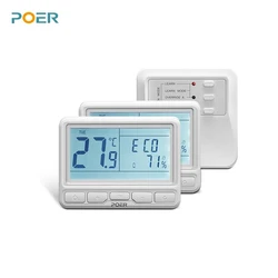 Termostato sem fio para aquecimento radiante, Controlador de temperatura da caldeira, Aquecimento doméstico, Termostato programável