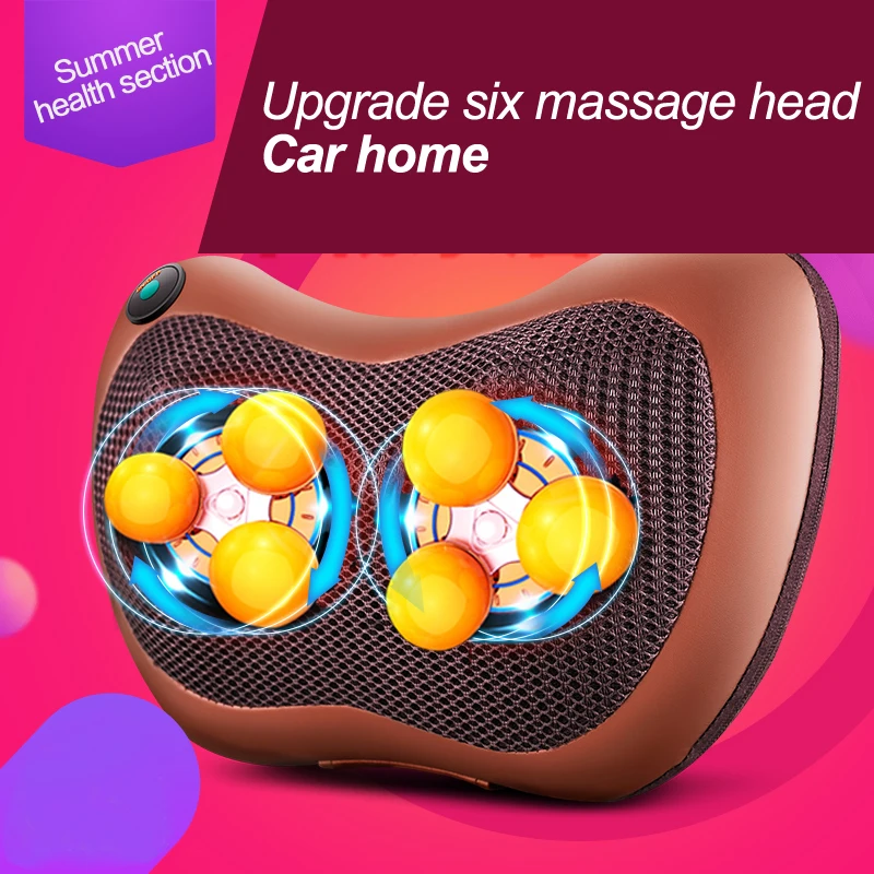 w05Massage Device Neck Relaxation Pillow Massage devices.Electric shoulder back massager car.shiatsu massage pillow with heating