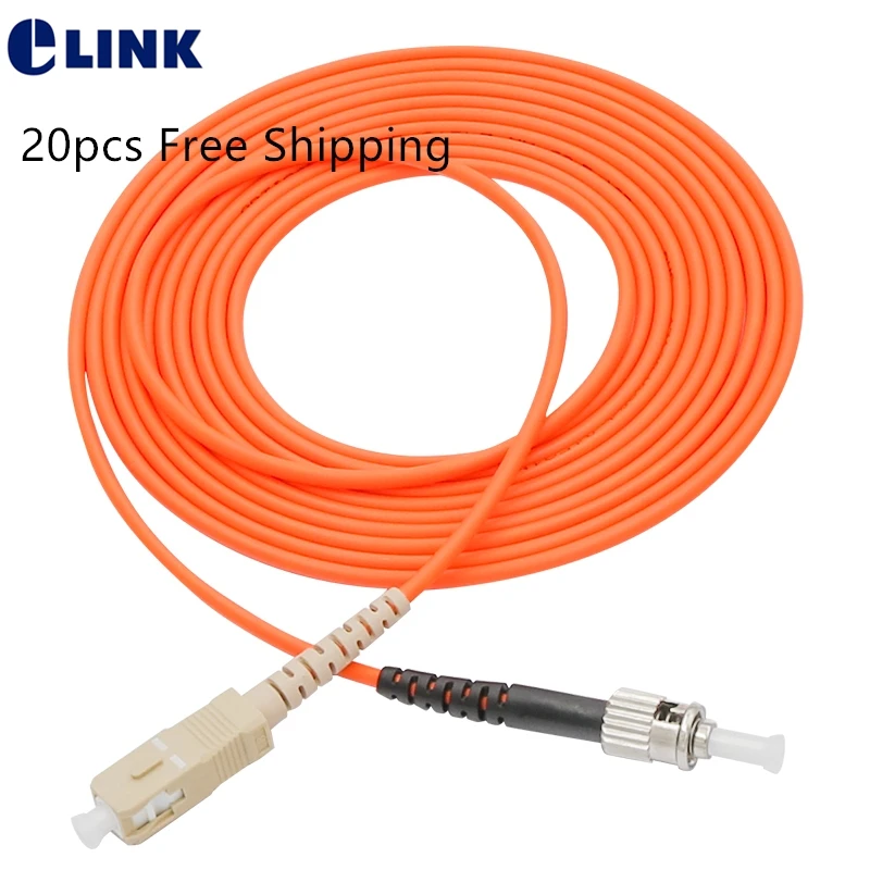 

SC-ST fiber patchcord Multimode Simplex 3.0mm 50/125um cable 1m2m3m5m10m7m optical fibre jumper Free Shipping ELINK 20pcs