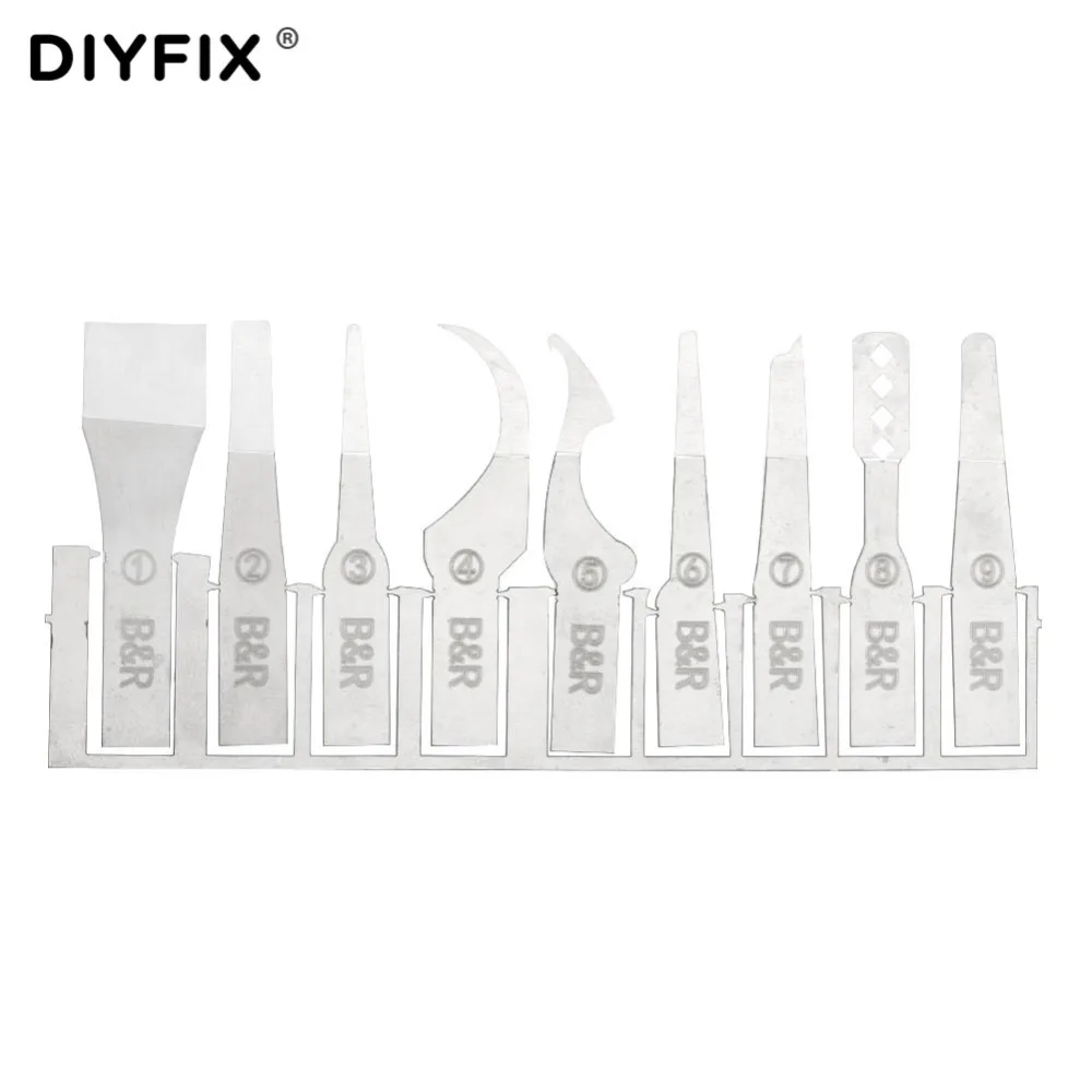 Perbaikan Diy 10 In 1 IC Chip CPU Remover Murni Pegangan Tembaga dengan 9 Pcs Pisau untuk Ponsel Logic Board perbaikan Alat Set