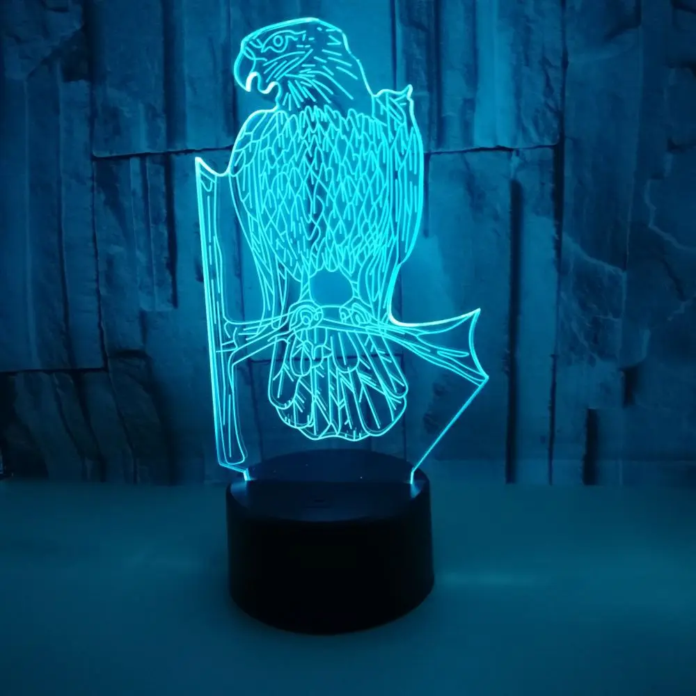 New Eagle 3d Nightlight Colorful Touch Remote Gifts  3d Led Small Led Night Light Luminaria De Mesa Veilleuse Enfant Kids Lamp