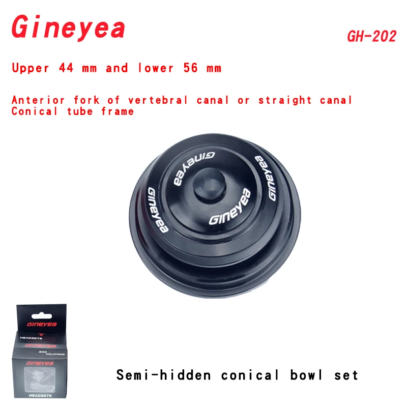 Gineyea-GH202 Mountain Bicycle Bearing Big Taper Tube Bowl Group 44 55 56mm Straight Pipe Fork Turn 1.5 Forceps