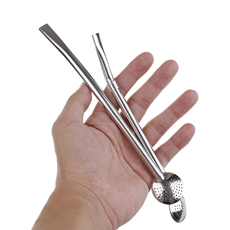 1PCS Hot Drinking Straw Filter Creative Stainless Steel Handmade Yerba Mate Tea Bombilla Gourd Washable Practiacl Tea Tool