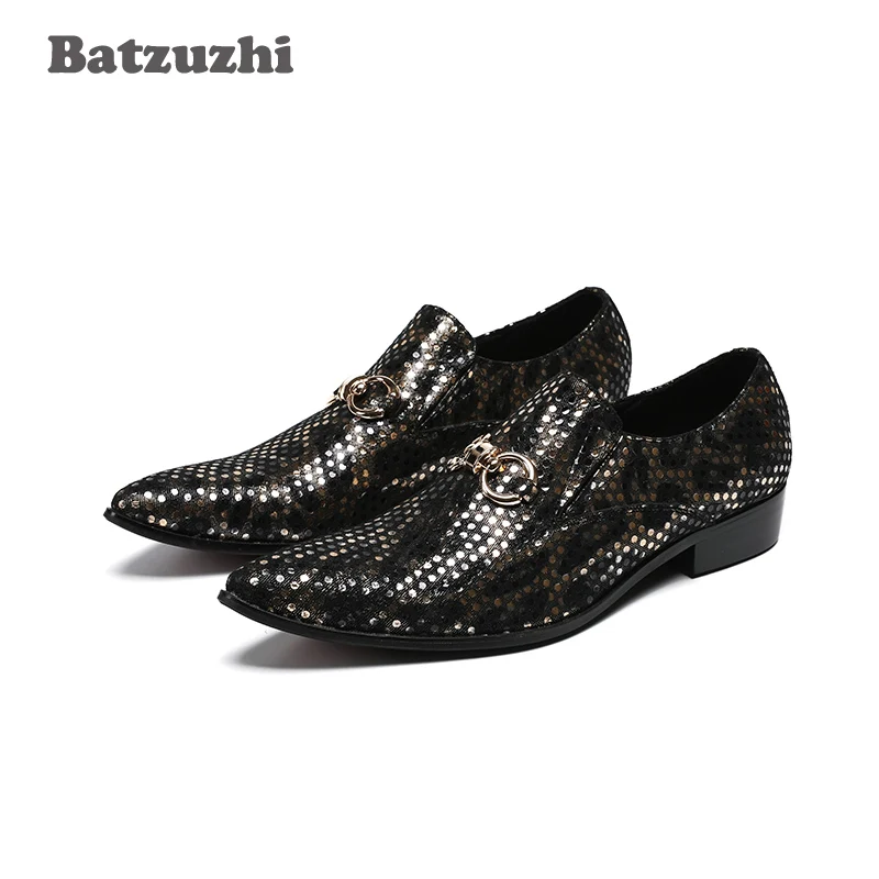 Batzuzhi Luxury Oxford Shoes for Men Formal Genuine Leather Dress Business Shoes Men Black Pointed Zapatos Hombre Erkek Ayakkabi