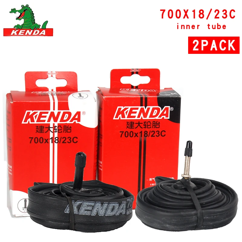 

Kenda-Butyl Rubber Bicycle Inner Tube, French Valve, Cycling, Mountain Bike, Butyl, 700x18, 23C, 2Pcs