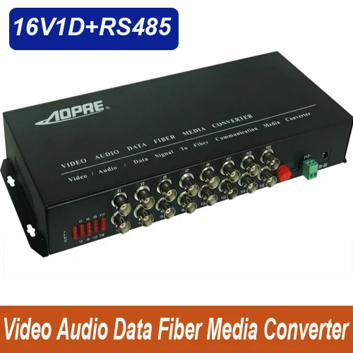 Imagem -02 - Canais Vídeo Dados Áudio Fibra Óptica Media Converter com Rs485-up 20km Singlemode Alta Qualidade 16