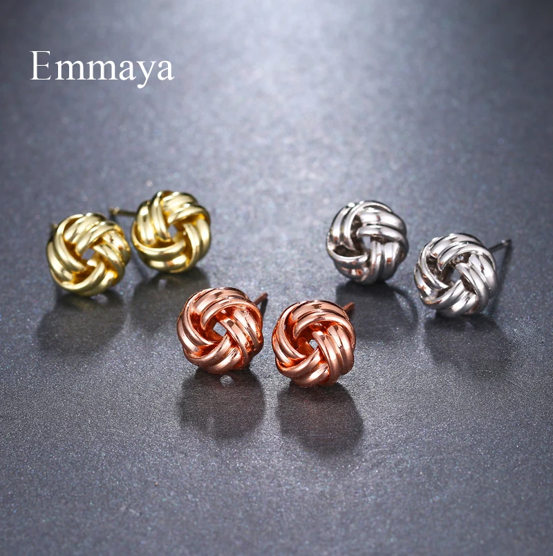 Emmaya Brand Fashion Luxury Simple Multicolor Unique Originality Metal Earrings for Women Wedding Travel Jewelry Party Gift