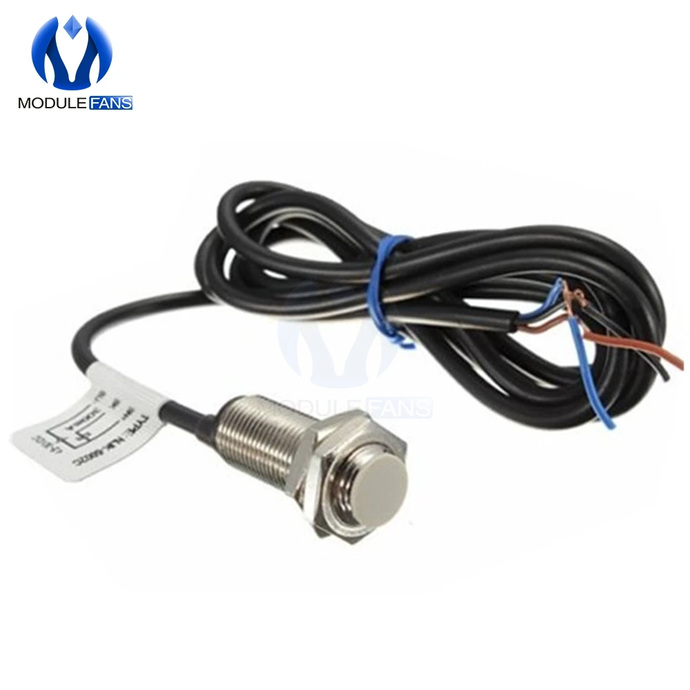 NJK-5002C Hall Effect Sensor Proximity Switch NPN 3-Wires Normally Open + Magne Line Magnet 6V-36V DC Dia 12mm Diy Metal