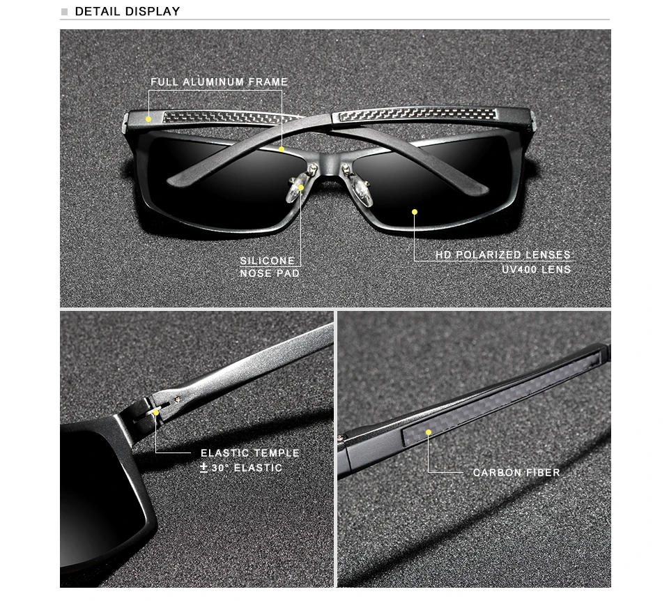Kings even brand design mode aluminium magnesium sonnenbrille männer polarisierte fahr brillen für männer uv400 oculos n7021 – Detail 1