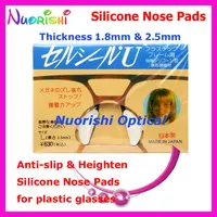 Almohadillas de silicona antideslizantes para nariz, pegatina de 1,8mm y 2,5mm para gafas de acetato de plástico, transparente o negro, 20 pares, Envío Gratis