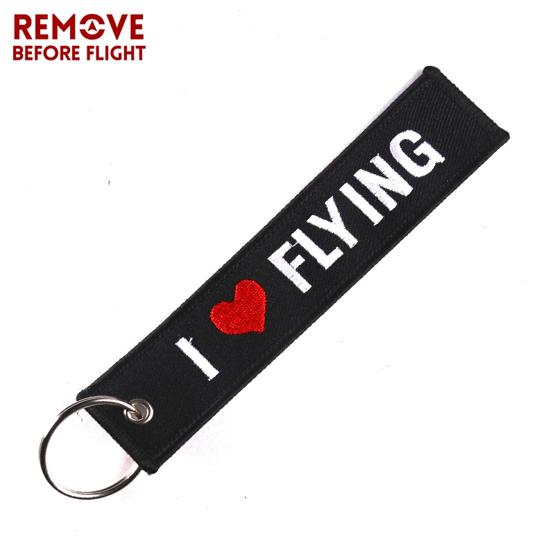 Car keychain Motorcycle Key Chain Remove Before Flight chaveiro para carro Airworthy Key Chains Embroidery Keyring for Pilot Key