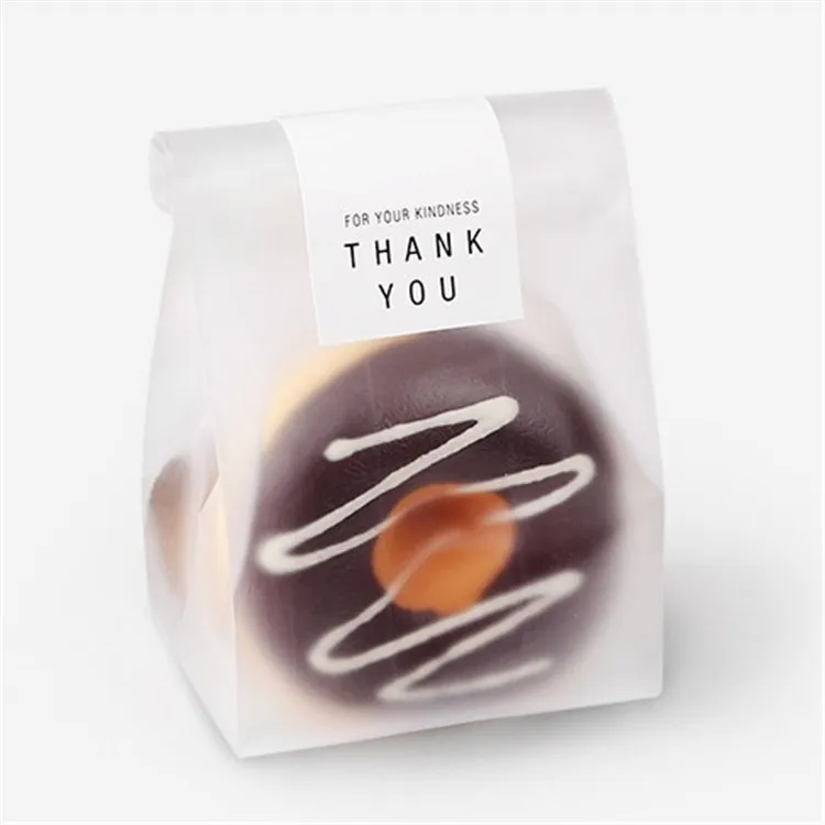 50pcs/lot  Translucent Packaging Bag Plastic Cookie Candy Gift Pouches Wrappers Cupcake  8.5x22.5cm