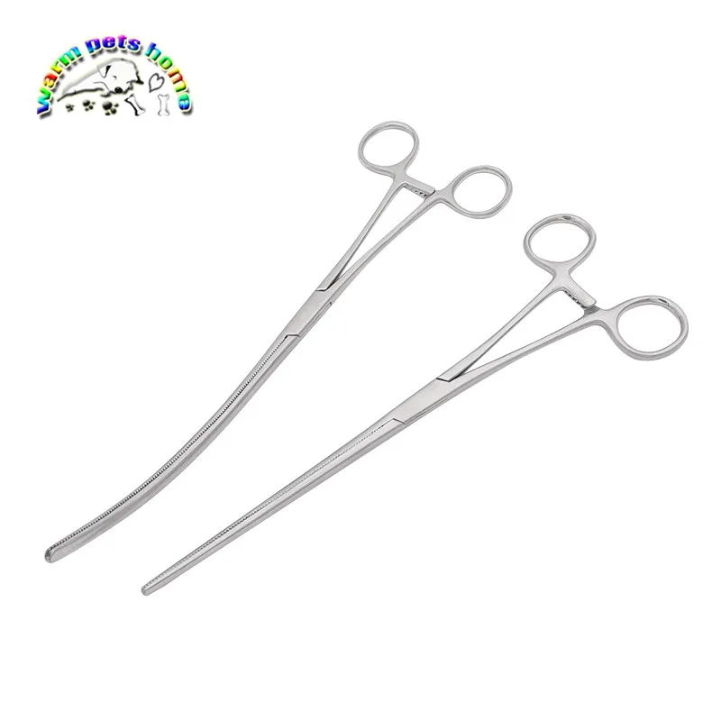 Bowel Clamps Bowel forceps Doyen Intestinal Clamps Straight Curved 25cm Veterinary Surgical Instruments