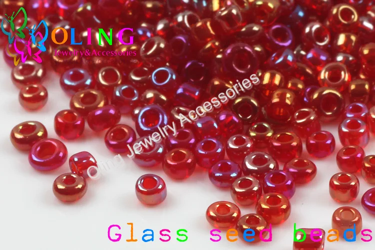 OlingArt 2MM 45G/Packung Glas-Saatperlen Mehrfarbige Transparente Runde Abstandsperlen DIY Schmuckherstellung Zubehör – Detail 7