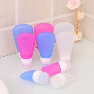 2Pcs 89ML Silicone Shampoo Shower Gel Lotion Sub-bottling Tube containers Shampoo shower liquid travel Squeeze Travel Bottles