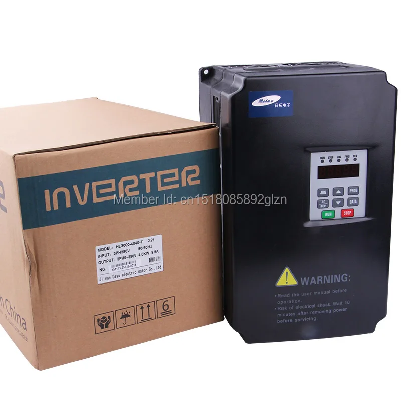 RITUO 4.0KW VFD inverter di frequenza di 220v 3.7kw VFD inverter a frequenza variabile