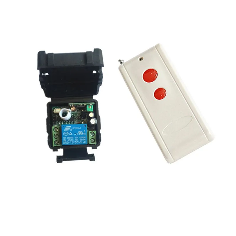 Smart Home DC 12V/24V 10A 1CH Wireless RF Radio Light Switch Remote Control Transmitter Receiver 315MHZ 433.92MHZ