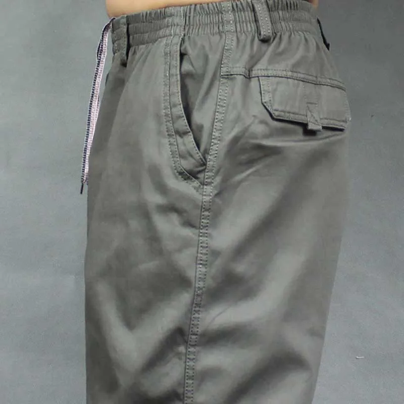 Pantaloni Cargo taglie forti per uomo pantaloni da jogging Hip Hop in cotone Casual pantaloni larghi con tasche larghe abbigliamento uomo per la primavera estate