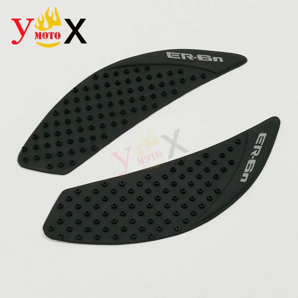 

Motorcycle Rubber Fuel Gas Tank Sticker Anti Slip Knee Grip Traction Pad For Kawasaki ER6N ER-6N 2006 2007 2008 2009-2015 10