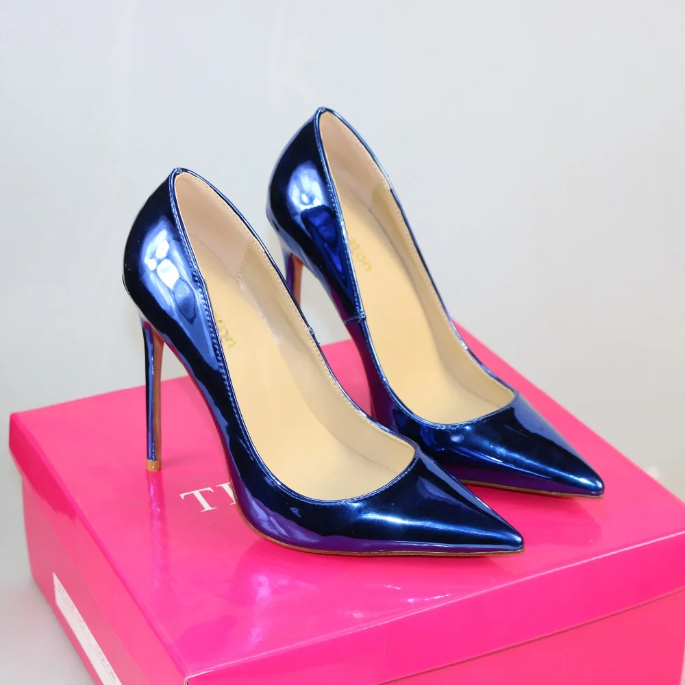 Shinning High Heel Pumps 8cm Rainbow Sexy 12CM So High Shoes Women Evening Dress Heels 10CM Ladies Shoes Stilettos