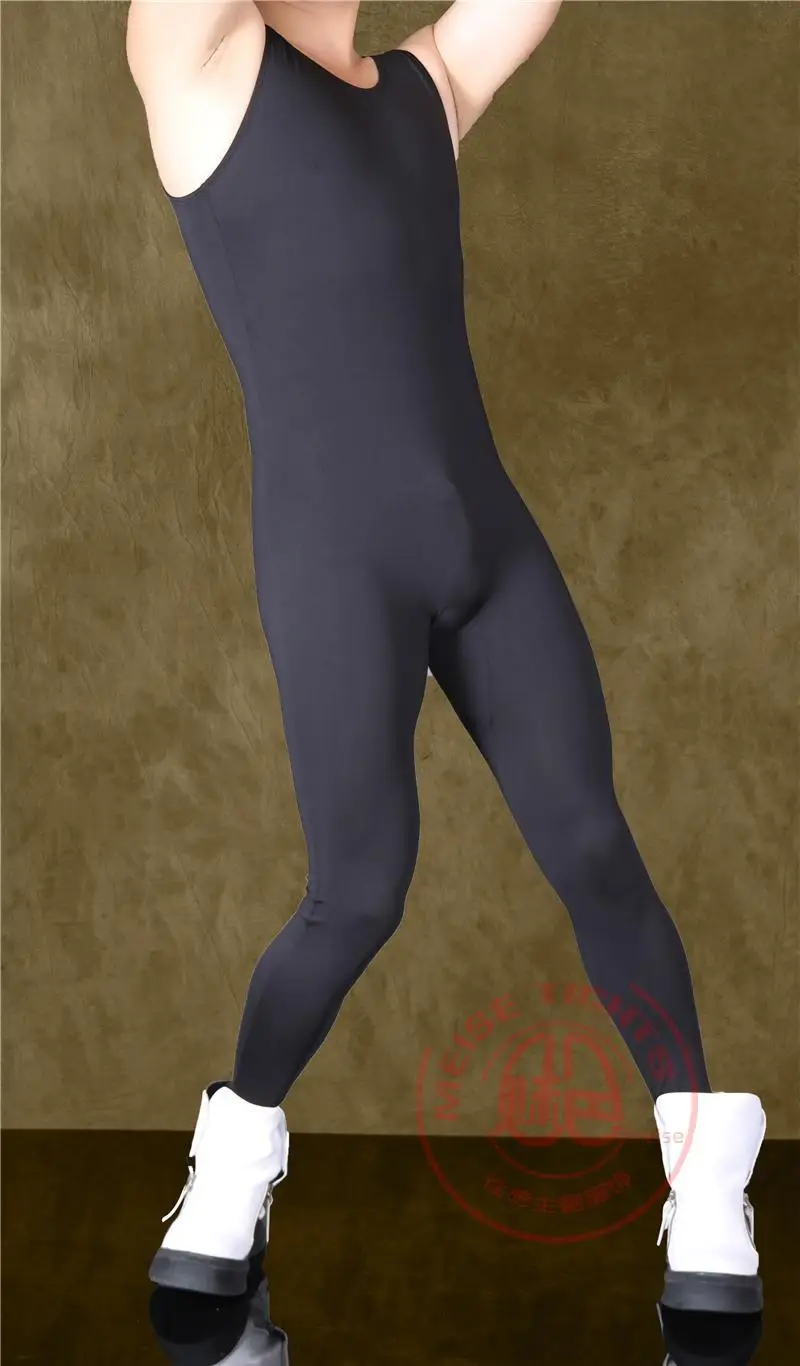 

Sexy Men Cosplay Maid Bodysuit Ice Silk Smooth Shiny Full Body Bodysuit High Elastic Sexy Vest Yoga Shaping Punk Dance Art Photo