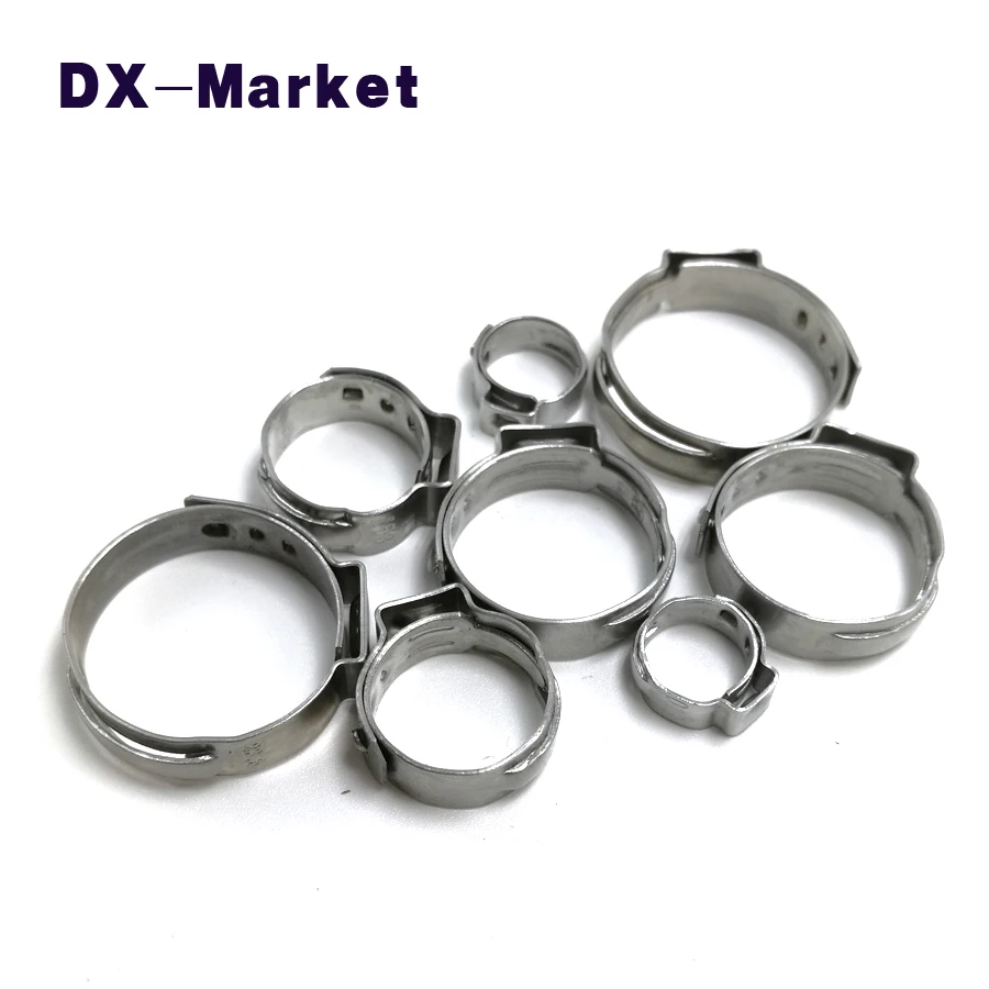 75.3mm-95mm , 304 Stainless Steel Single Ear Clamp Clips , SS304 Clamping Band Pipe Hoop Clamp ,C014