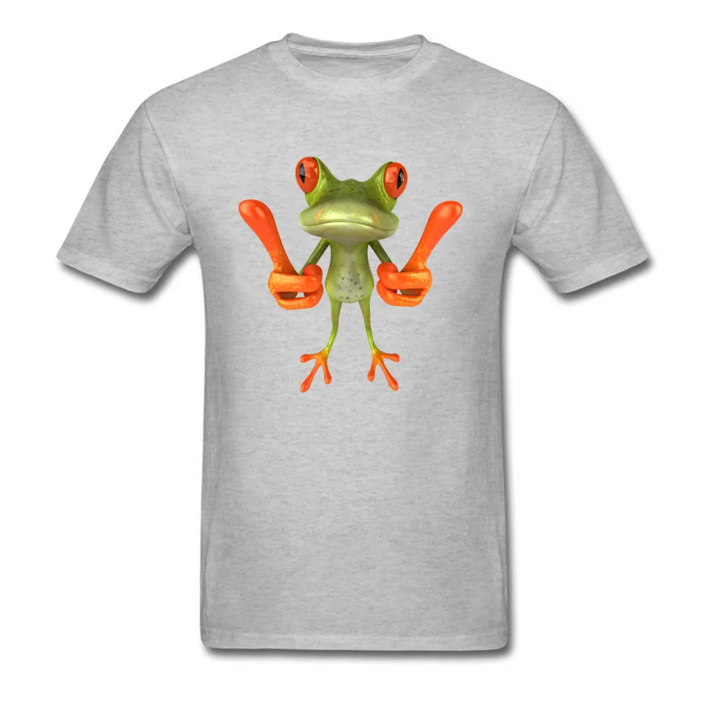 Tropical Red Eye Tree Frog Thumb Up 2024 Funny Men Black T-shirt 3D Cartoon Print Short Sleeve Tee Shirt Birthday Top Gift