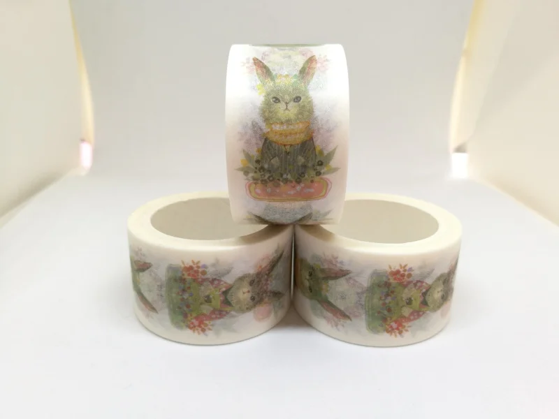 2.5cm Cute rabbit Washi Tape adhesive tape  DIY decoration Scrapbooking Sticker Label Masking Tape School Office Supply