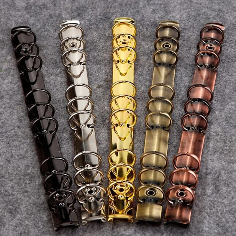 A4, A5, A6 ,A7, B5 metal spiral binder clip, 6, 4, 2, 9 rings DIY notebook clips, gold silver brone black loose-leaf binder