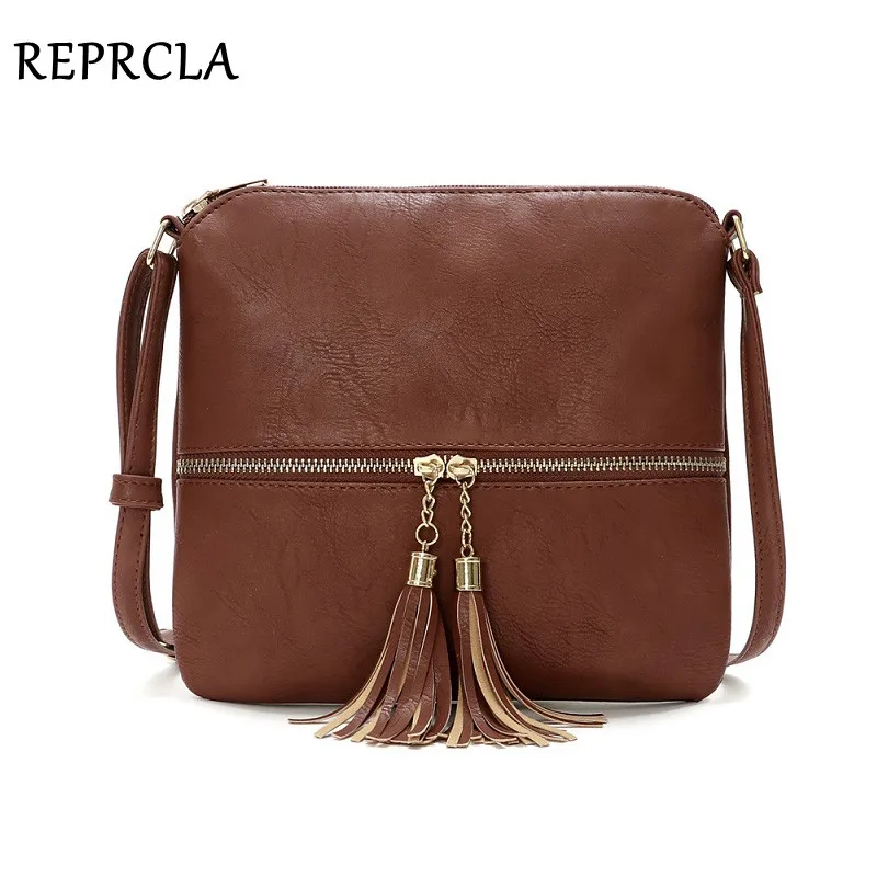 REPRCLA moda Tassel torba kobieca PU skórzana klapka torba na ramię luksusowa torebka projektant Crossbody torby dla kobiet bolsa — zdjęcie 4