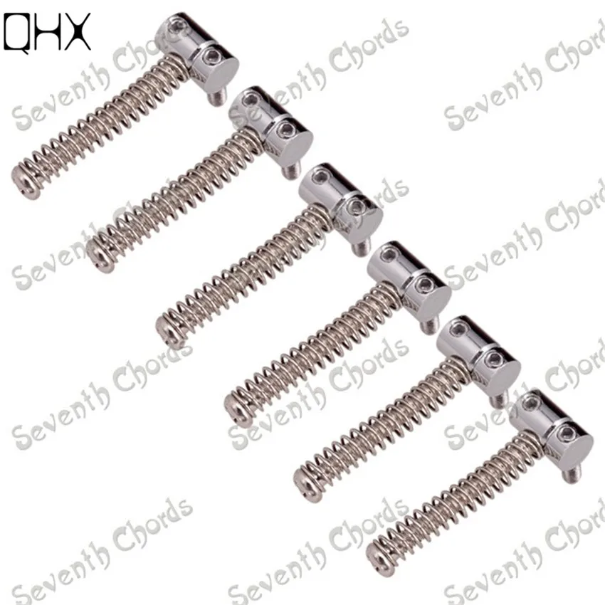 30Pcs Electric Guitar Vintage Barrel Style Bridge String Saddles Chrome Length 10.8MM Diameter 6.5MM Guitar Accessories Parts