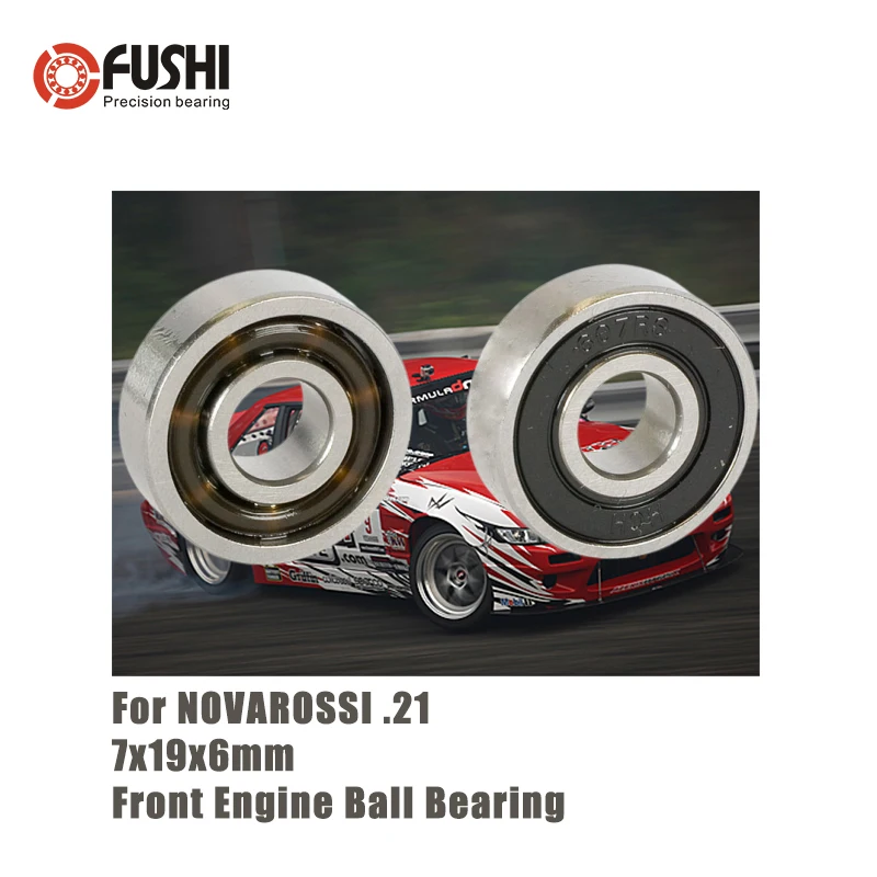 MR607E 2RS 7x19x6mm Front Engine Ball Bearing 1PC Double Sealed ABEC-3 C3 Bearings For NOVAROSSI .21 OFF-ROAD 607RS RC Car T9H