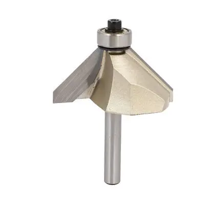 1/4-inch Shank 7/8-inch Cutting Length Ball Bearing 45 Degree Chamfer Router Bit