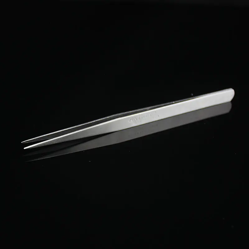 Excellent Quality 15cm Stainless Steel tweezers Bending head Straight head metal forceps Repairing Tools Dental Tool