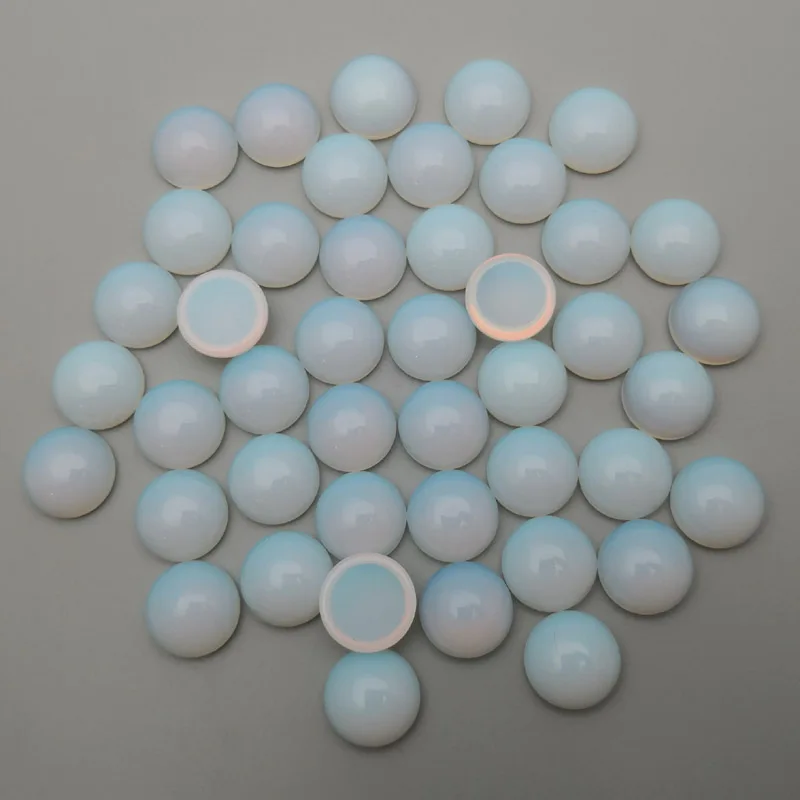 opal natural stone beads round cabochon for Jewelry making 6 8 10 12mm 50pcs/lot High-quality Necklace Ring Earrings Accessories