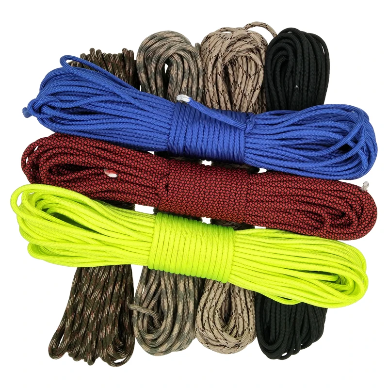 Paracord 750lb Parachute Cord Lanyard Rope Mil Spec Type IV 7 Strand 100FT Climbing Camping survival equipment Climbing rope